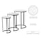 Hastings Home Set of 3 Round Nesting Tables, White 627948ZOS - alternate 3